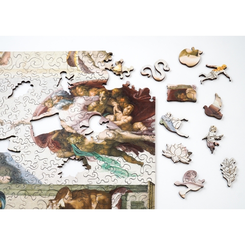 Drewniane puzzle A4 Michał Anioł "Stworzenie Adama" 165 el.